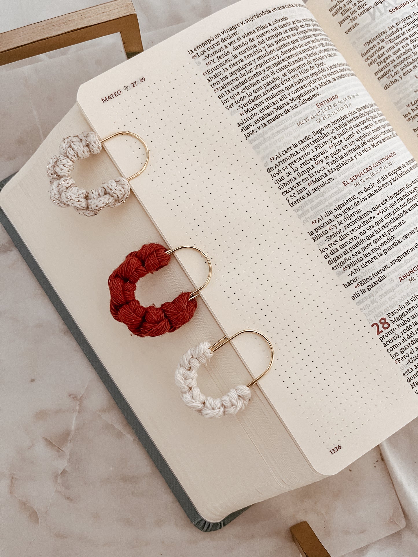 White & Gold Bookmark