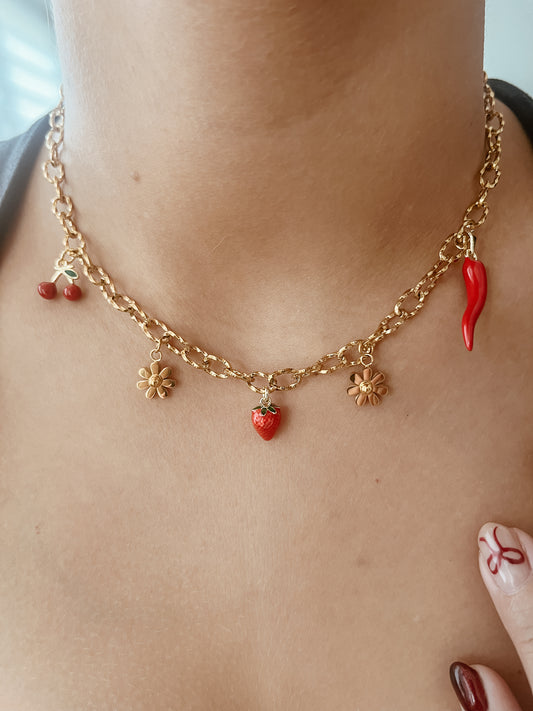 Red Charms Necklace