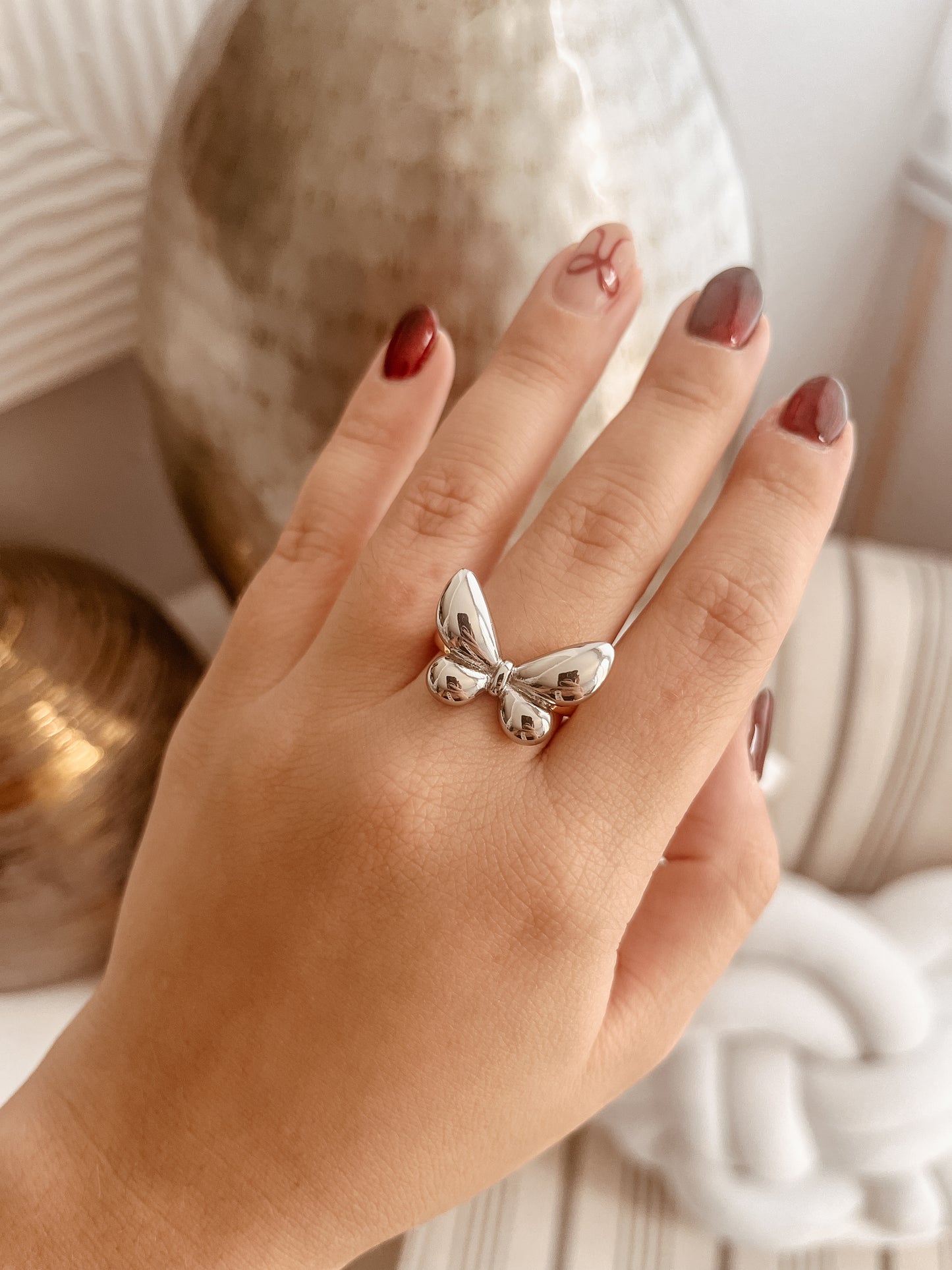 Mariposa doble tono Ring